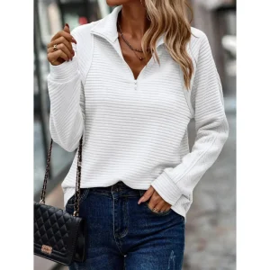 Orietta | Femme Pull | Col Zippé et Manches Longues