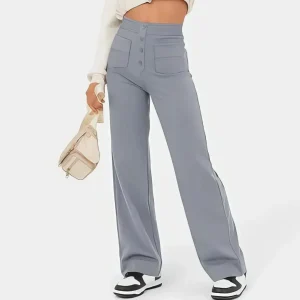 Alaina | Femme Pantalon Taille Haute | Extensibilité et Style Décontracté