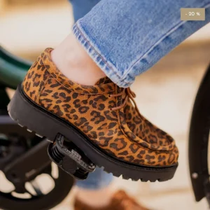 Derbies Plateau Suède S5010 - Léopard