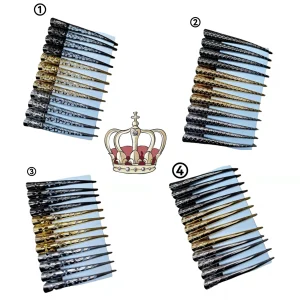 Barrette pince cheveux clip métal (2x12)