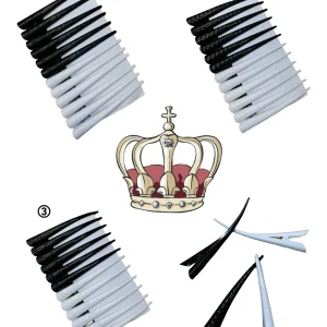 Barrette pince cheveux clip métal (2x12)