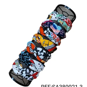 Bandeaux motif avec fleurs  pois (x12) 0,75€/unité