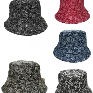 Chapeaux bob réversible motif paisley (x12)