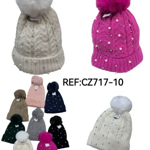 bonnet femme tricoté  perle(x12)#10