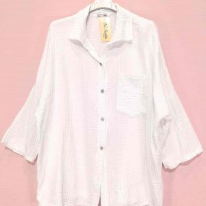 Chemise En Gaze De Cotton
Manches Trois Quarts (X6)