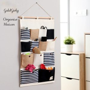 13 Poches pour Organiser vos rangements vide-poche à rayures 13 Poches pour Organiser vos rangements vide-poche à rayures Pratique, Maquillage fourre tout