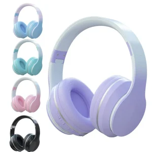 Casque Audio - Écouteurs Bluetooth sans fil, couleurs pastels, stéréo, pour le Sport, la musique, avec Microphone, Hifi, basse, Anti-bruit, pour jeu et podcast