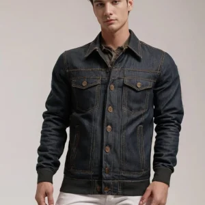 Veste en Jean Moto Homme