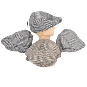 Béret homme motif carreaux prince de galles (x12)