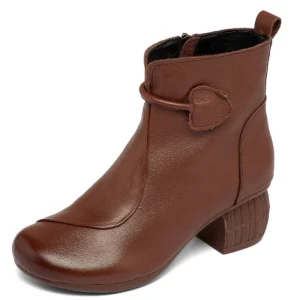 Chaussures Cuir Véritable Vintage Femme