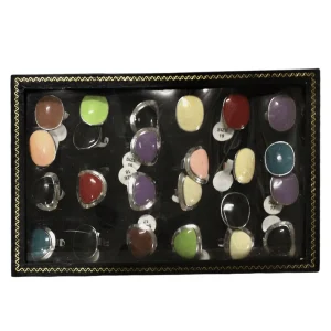 Boîte de bagues couleur femme (x24)