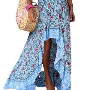 Jupe Boheme Mi Longue Été