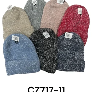 bonnet femme tricoté fil d'argent(x12)#11