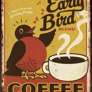 Poster Tasse À Café Vintage