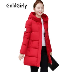 Super-Parka-Doudoune pour l'hiver- Veste chaude à capuche en coton rembourré