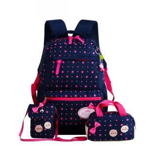 Sac à dos imperméable large bretelles solide pour fille divers imprimés