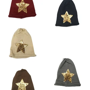 Bonnet long slouch motif étoile       (x12)