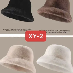 Chapeau Bob fausse fourrure doux (x12)#2