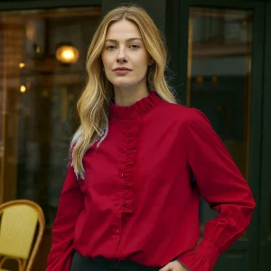 Chemise col volanté(x6)