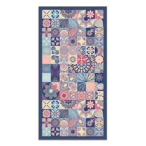 Tapis vintage bleu marine
