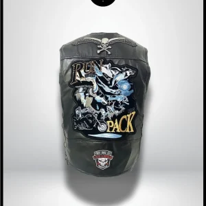 TrendBiker - Veste en cuir Homme