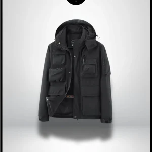 Veste de Travail Noire Homme