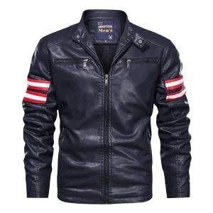 Veste Homme Motard Vintage