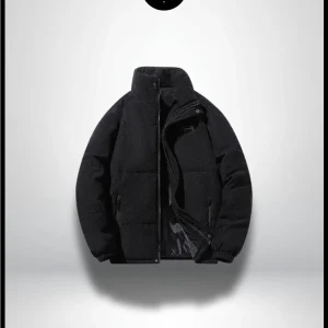 Veste Velours Côtelé Noir Homme