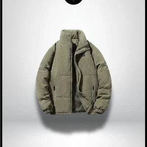 Veste Velours Côtelé Vert Homme