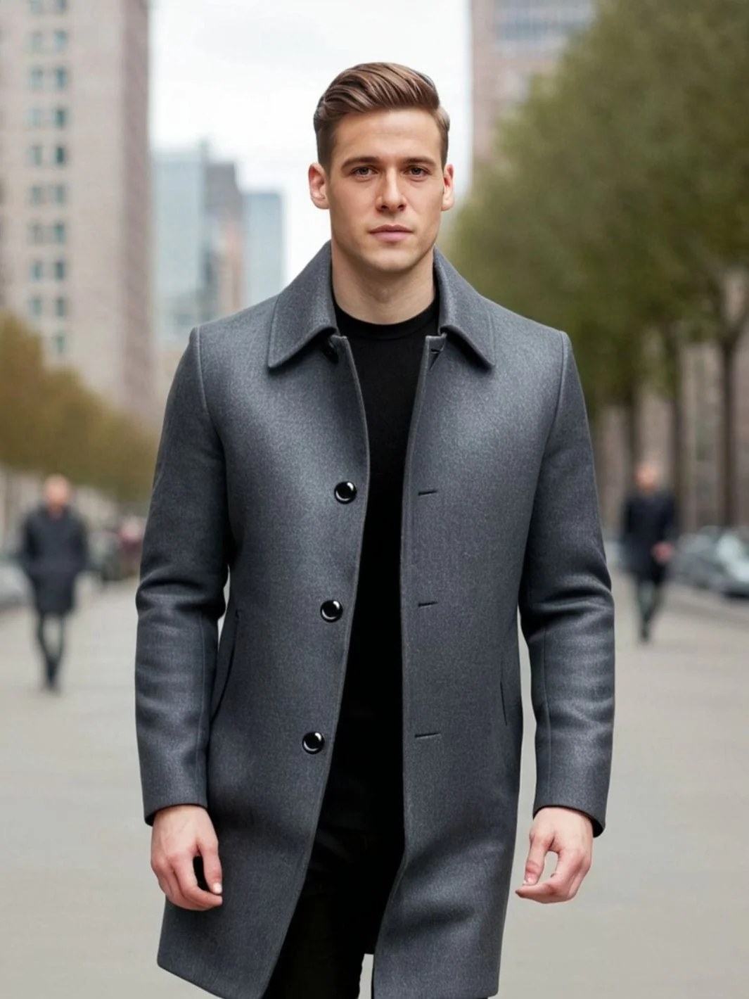 Veste classique grise homme – Image 2