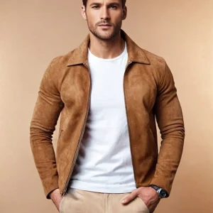 Veste effet daim homme – Élégance moderne