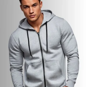 Veste grise coton homme