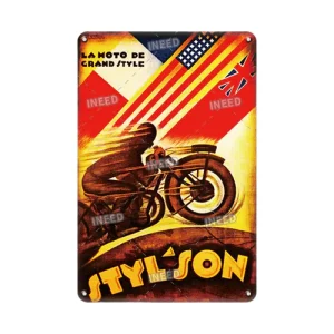 Vintage Motorcycles Race Poster