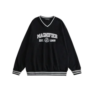 Vintage Pull Col V Noir